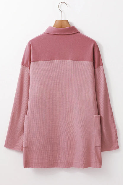 Half Button Long Sleeve Top