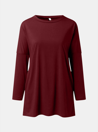 Full Size Round Neck Long Sleeve Top