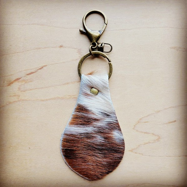 Leather Keychain-Brindle Cowhide