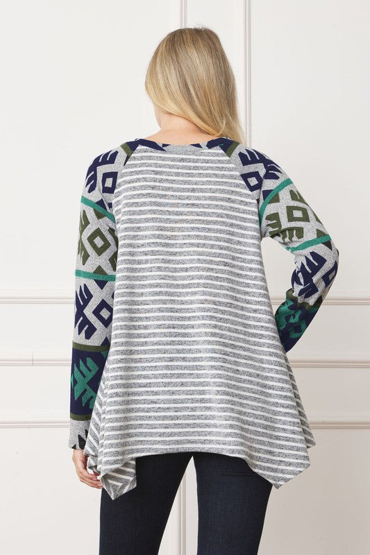 Tribal Sleeve Handkerchief Tunic