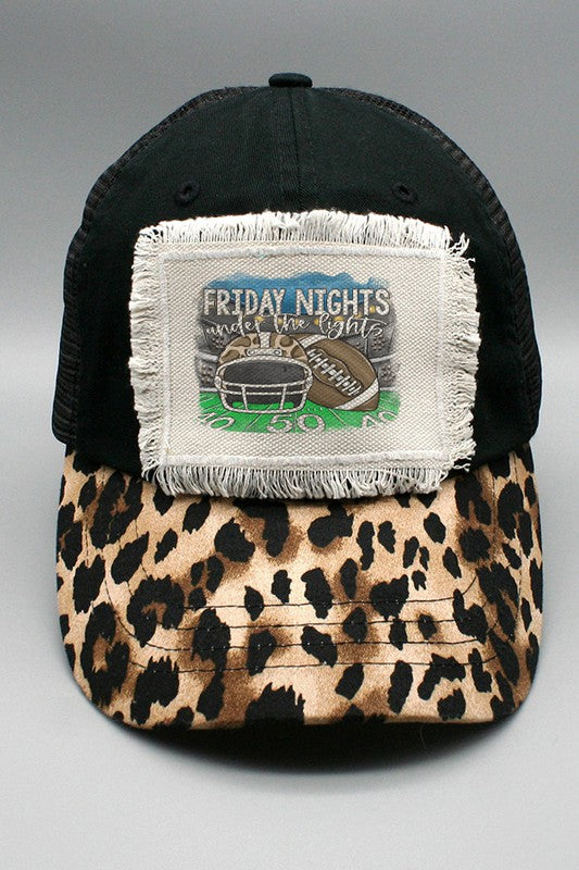 Friday Nights Under Lights Leopard Helmet Hat