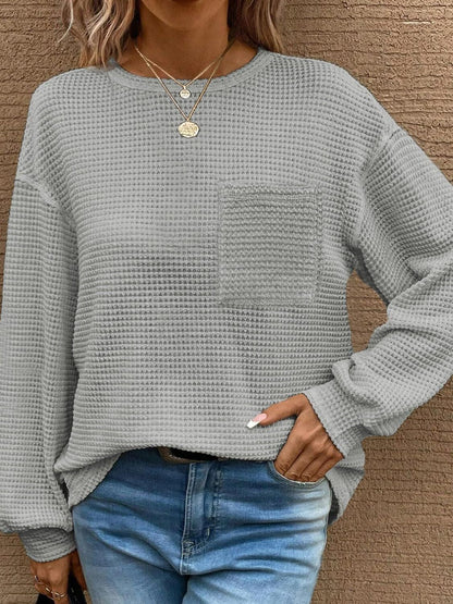 Round Neck Long Sleeve Top