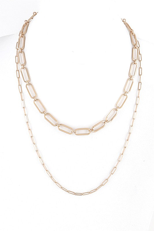 Mixed Chain Layered Necklace