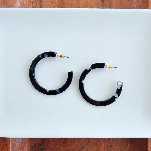 Camy Hoops - Onyx Black