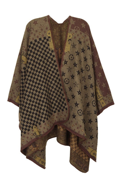 Geometric Pattern Poncho