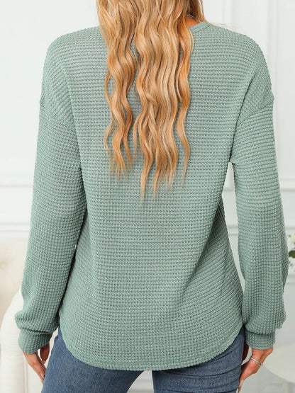 Round Neck Long Sleeve Top