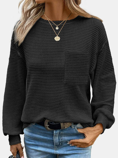 Round Neck Long Sleeve Top