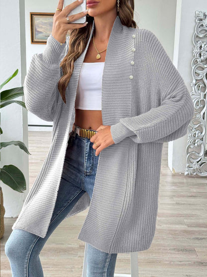 Open Front Long Sleeve Cardigan