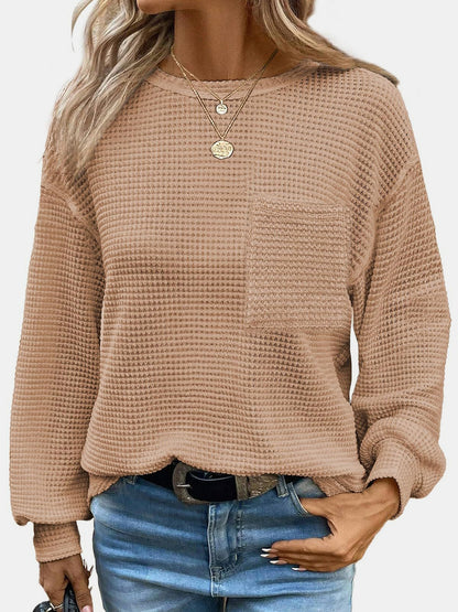 Round Neck Long Sleeve Top