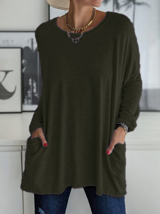 Full Size Round Neck Long Sleeve Top