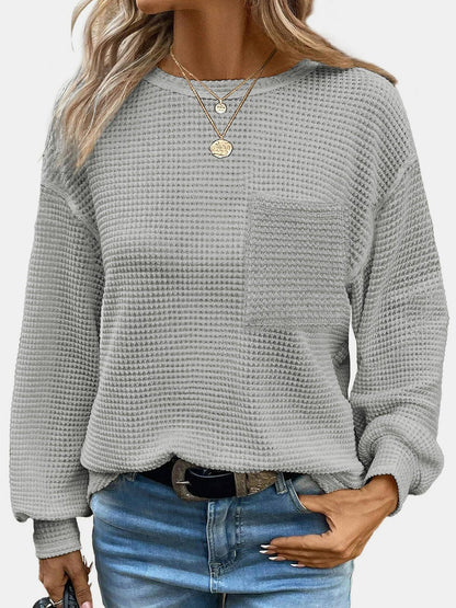 Round Neck Long Sleeve Top