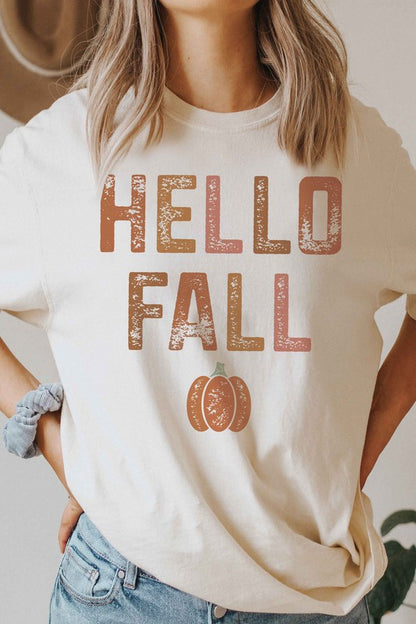 Hello Fall Pumpkin Graphic Tee