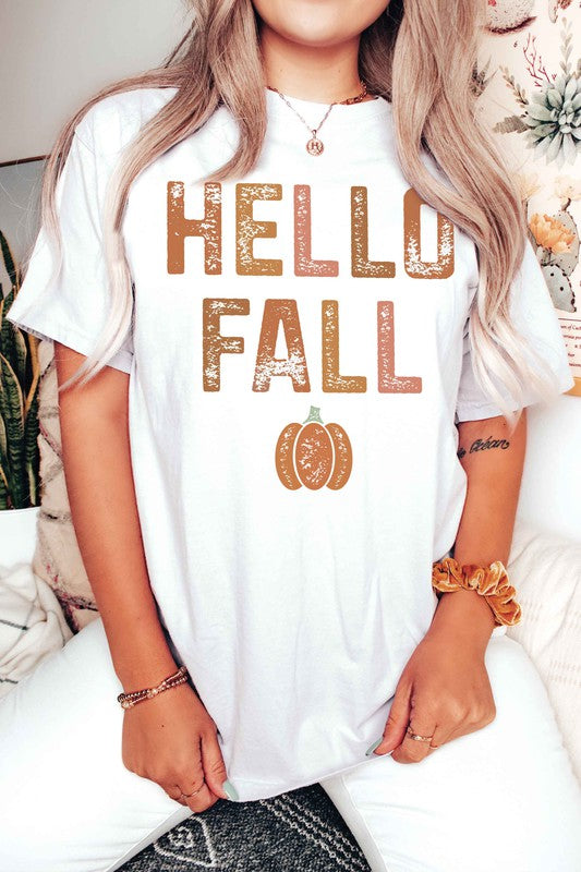 Hello Fall Pumpkin Graphic Tee