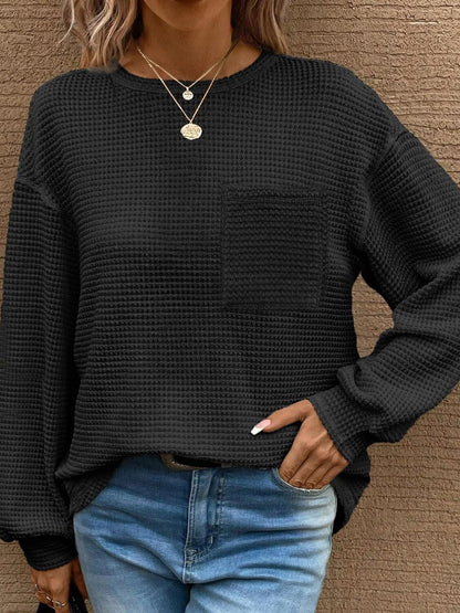 Round Neck Long Sleeve Top