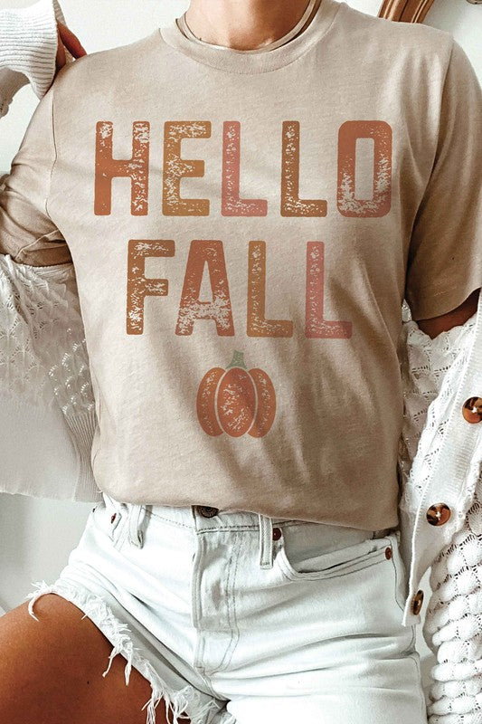 Hello Fall Pumpkin Graphic Tee