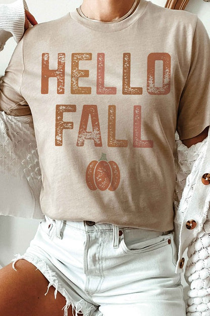 Hello Fall Pumpkin Graphic Tee