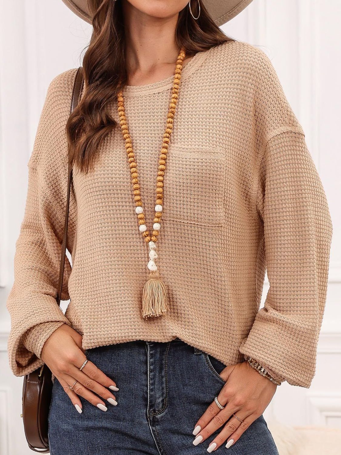 Round Neck Long Sleeve Top